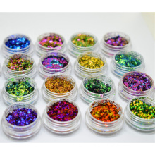 Chameleon pigment flakes used for nail polish